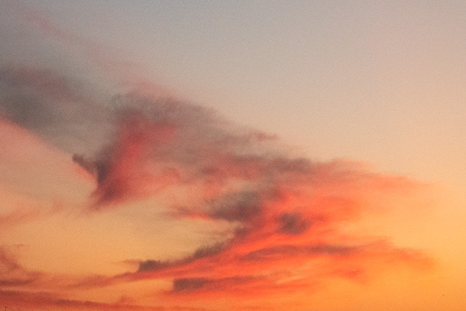 couleurs du crépuscule en espace naturel maritime